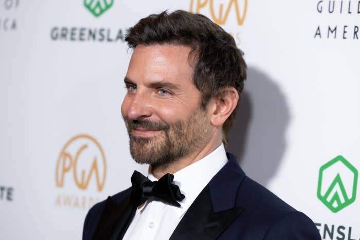 Bradley in a tuxedo with bow tie at the Producers Guild Awards