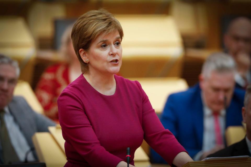 Sturgeon in the chamber yesterday (Getty)