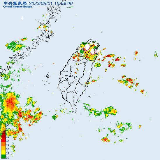 大雷雨即時訊息。（圖取自中央氣象局網站）