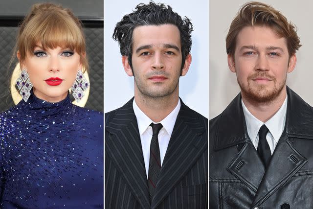 <p>Jeff Kravitz/FilmMagic; Karwai Tang/WireImage; Dave Benett/ Getty</p> Taylor Swift; Matty Healy; Joe Alwyn