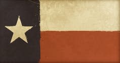 Faded, sepia-toned Texas flag