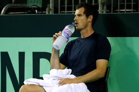 Britain Tennis - Great Britain v Argentina - Davis Cup Semi Final - Emirates Arena, Glasgow, Scotland - 15/9/16 Great Britain's Andy Murray during practice Action Images via Reuters / Andrew Boyers Livepic