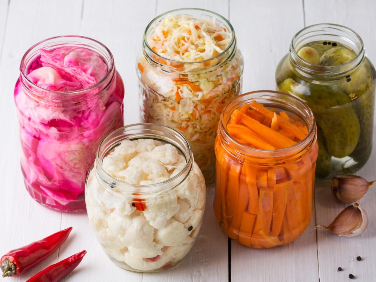 probiotics sauerkraut pickles kimchi