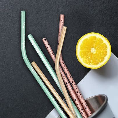 A 3-pack of trendy stainless steel straws