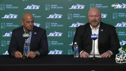 Robert Saleh and Joe Douglas on how OL Olu Fashanu will fit into Jets offense