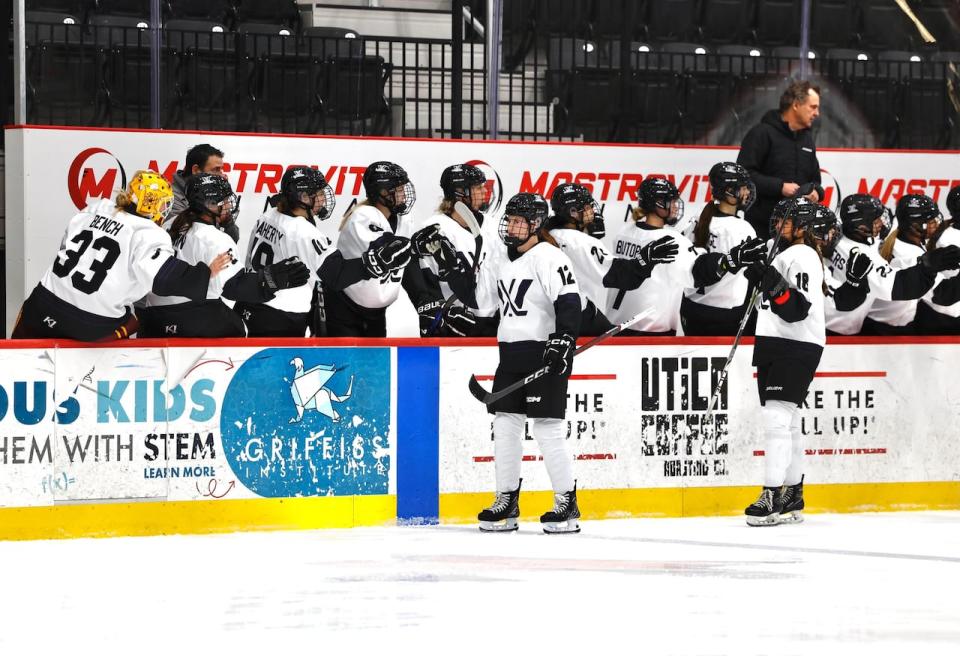 PWHL Minnesota, seen above in action, won all three of its pre-season games during a recent league-wide camp held in Utica, N.Y. (Heather Pollock/PWHL - image credit)