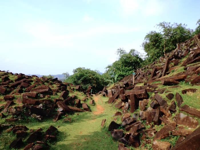 Ruins: Samples of the material were sent to Beta Analytic in Miami, US, for carbon dating, and the results came back suggested dating them back to between 4,700-4,500 BC.