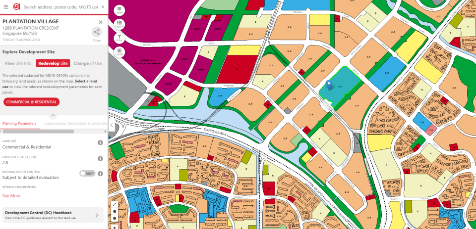 URA SPACE URA MASTERPLAN tegah example