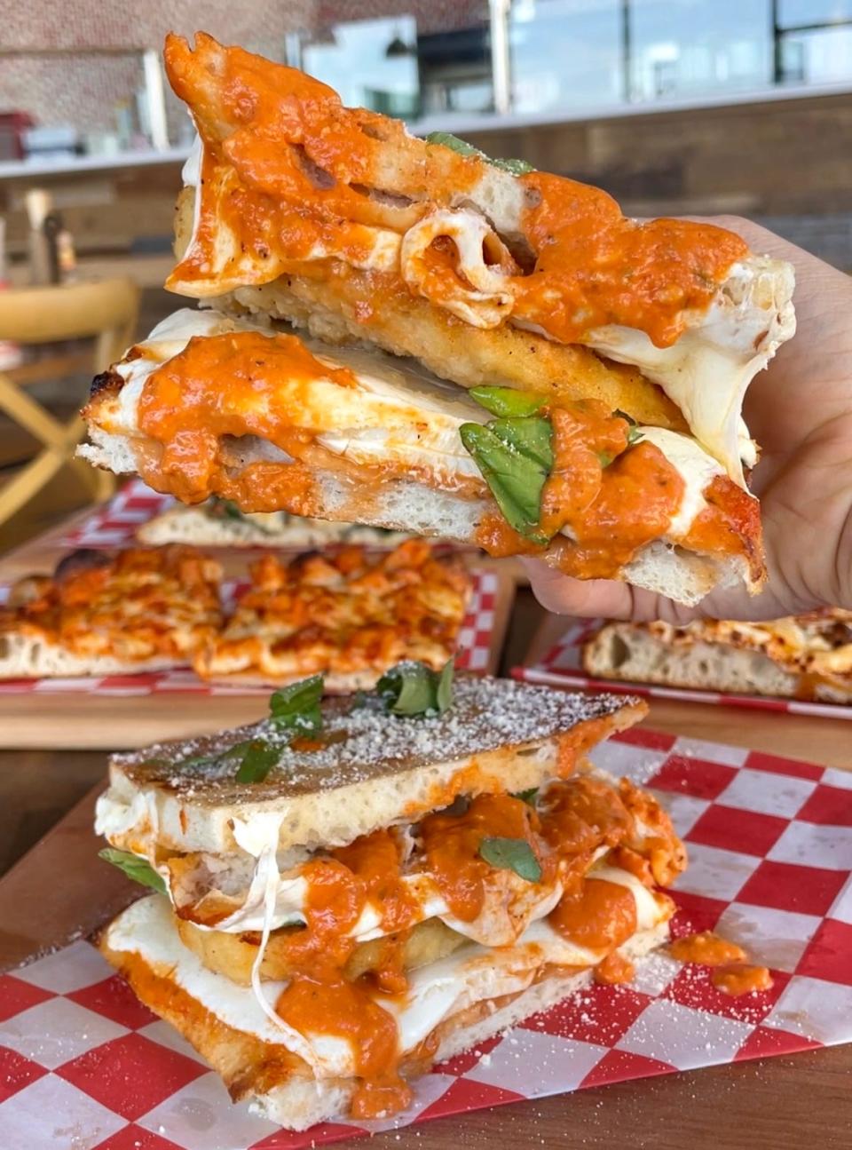 Chicken Vodka Parm Sandwich at SQ Pizza.