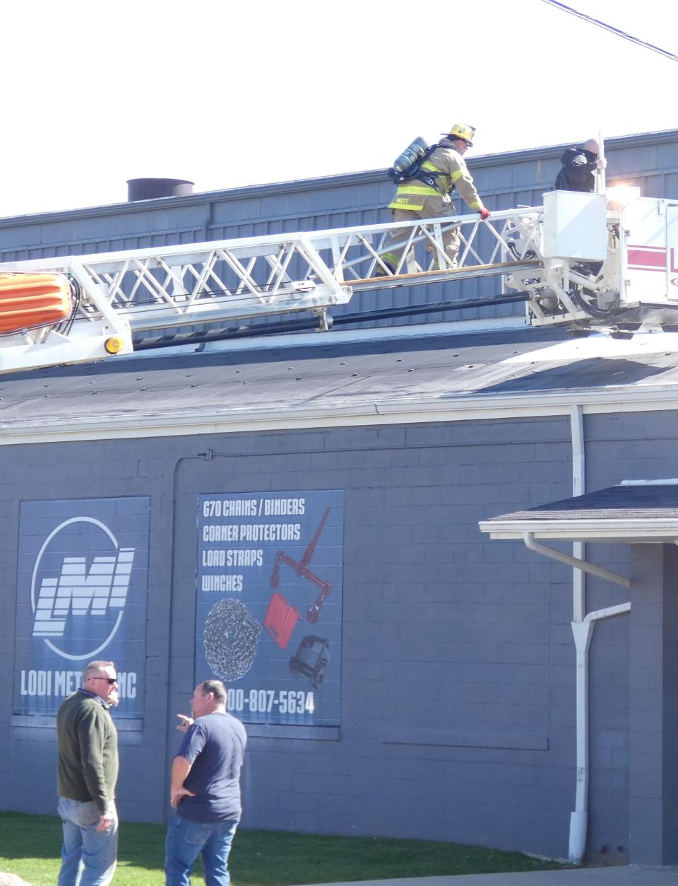 Firefighters from Bellville-Jefferson Fire Department were called to Lodi Metals, 1202 Mill Road, Bellville, after smoke was reported coming out of the building. They were assisted by crews from Worthington and Washington townships and Mansfield City.