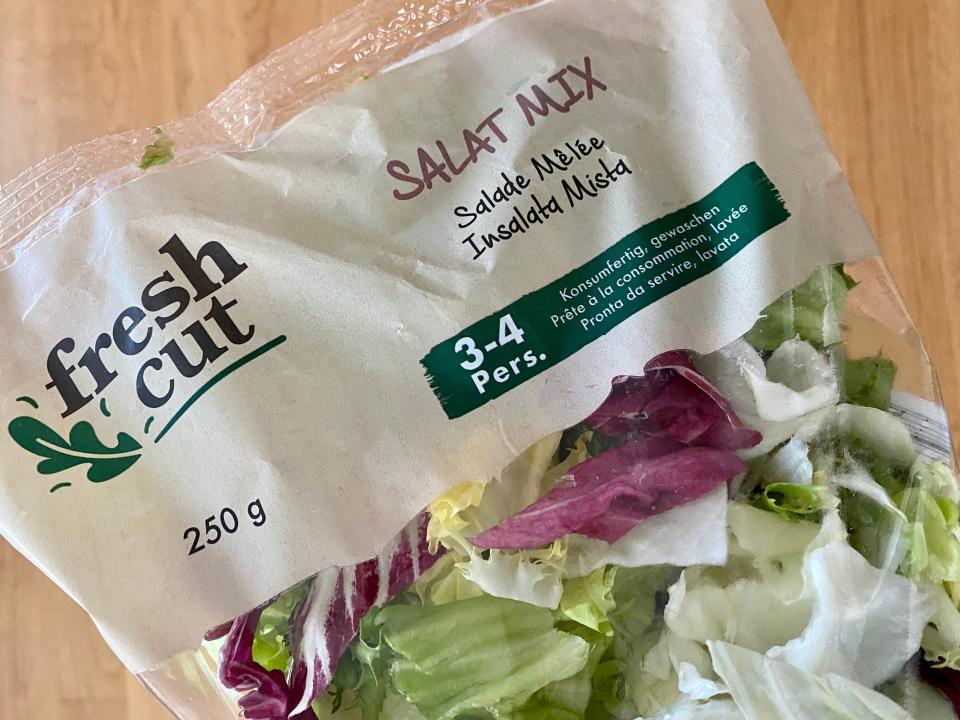 bag of mixed salad from aldi