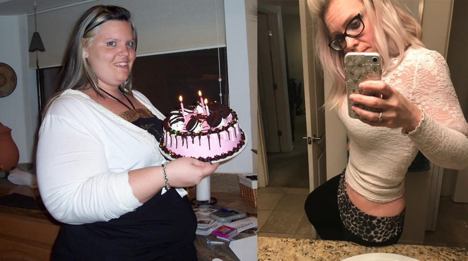 Joanna Pearson before and after her weight loss transformation. (Photos: Courtesy of Joanna Pearson)
