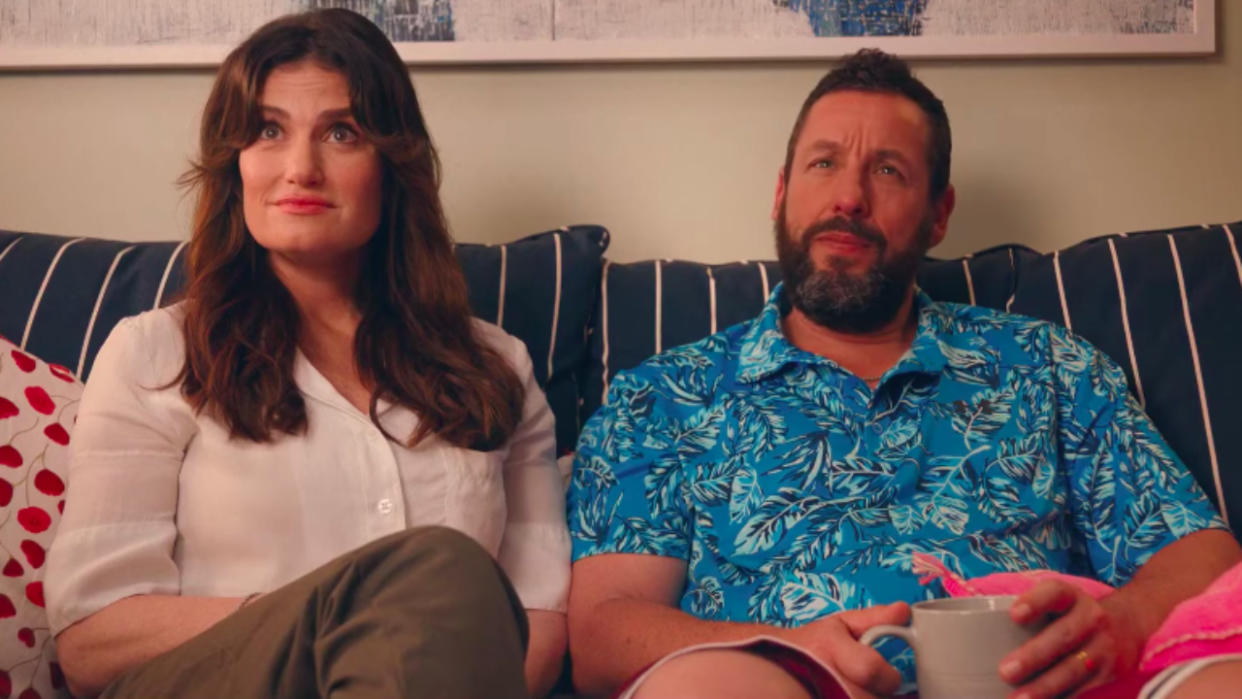  Idina Menzel and Adam Sandler in You Are So Not Invited to My Bat Mitzvah 