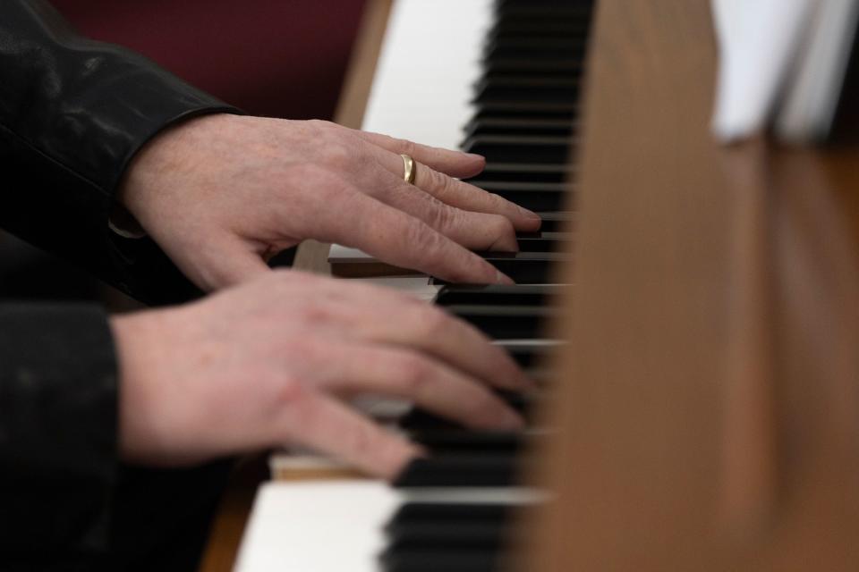 Community members and former prison inmates gather to attend a sacrament service of The Church of Jesus Christ of Latter-day Saints in West Valley City on Sunday, Jan. 28, 2024. | Marielle Scott, Deseret News