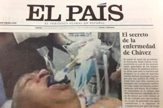 The fake image on the front of today's El Pais. Photo: Supplied