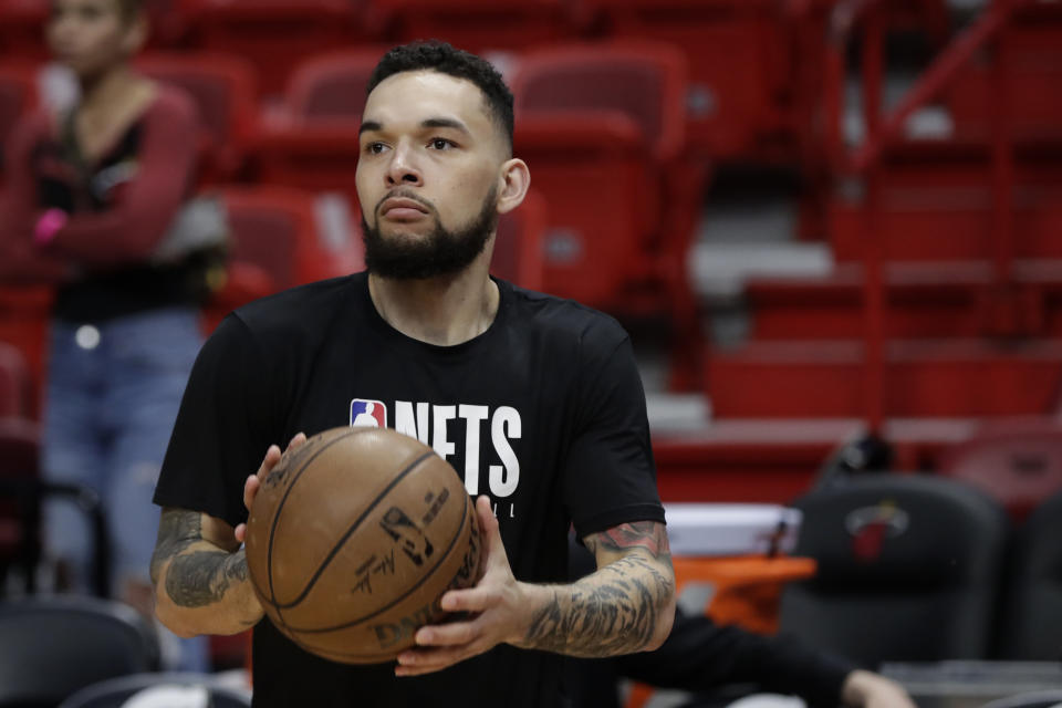 Nets guard Chris Chiozza has played 23 career NBA games. (AP Photo/Wilfredo Lee)