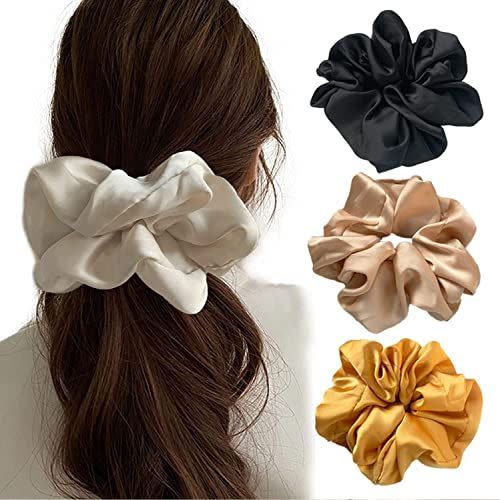 2) Satin Oversized Scrunchies