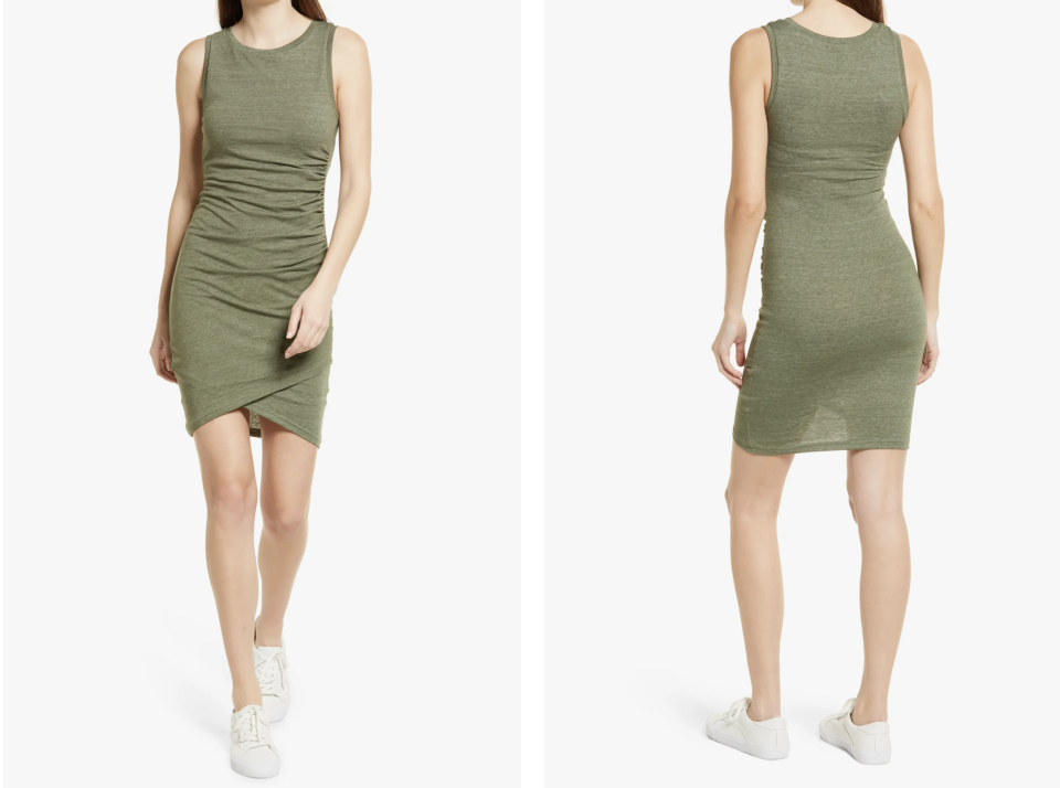 Nordstrom Treasure and Bond Ruched Side Sleeveless Dress. Image via Nordstrom.