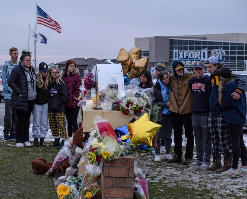 Aftermath of shooting at Oxford High School in Michigan