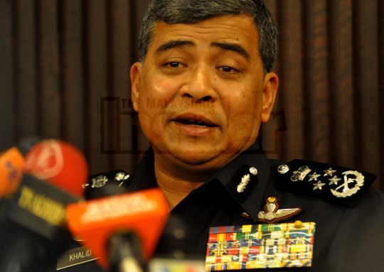 IGP Tan Sri Khalid Abu Bakar mocked a call by Suram for the Dangerous Drugs Act to be repealed. – The Malaysian Insider file pic, September 21, 2014.