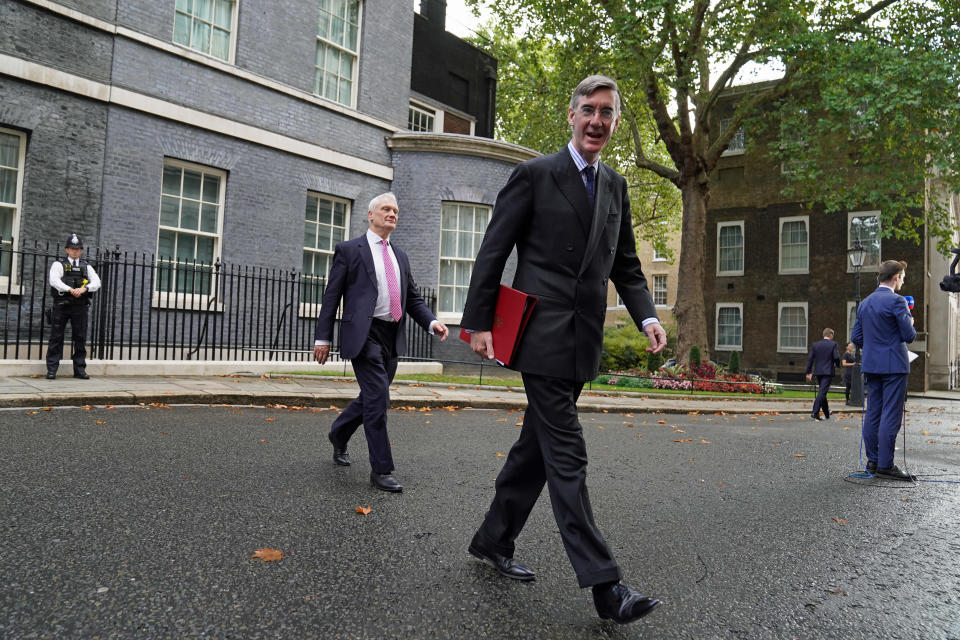 Business Secretary Jacob Rees-Mogg leaving 10 Downing Street, London, following the first Cabinet meeting with new Prime Minister Liz Truss. Picture date: Wednesday September 7, 2022.