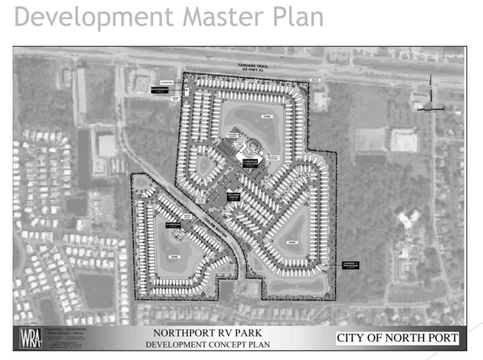 The Development Master Plan for Solana RV Resort includes stormwater drainage for a 500-year storm event.