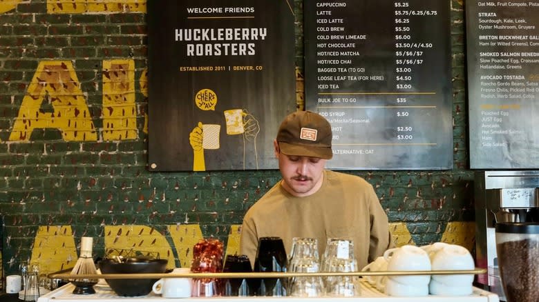 Barista working at Huckleberry Roasters