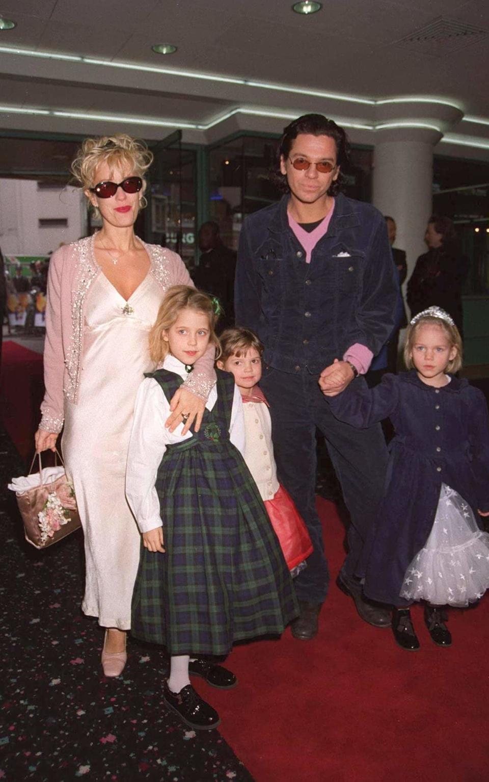 Paula Yates with Peaches, Michael Hutchens with Tiger Lily and Pixie - Credit: Rex Features