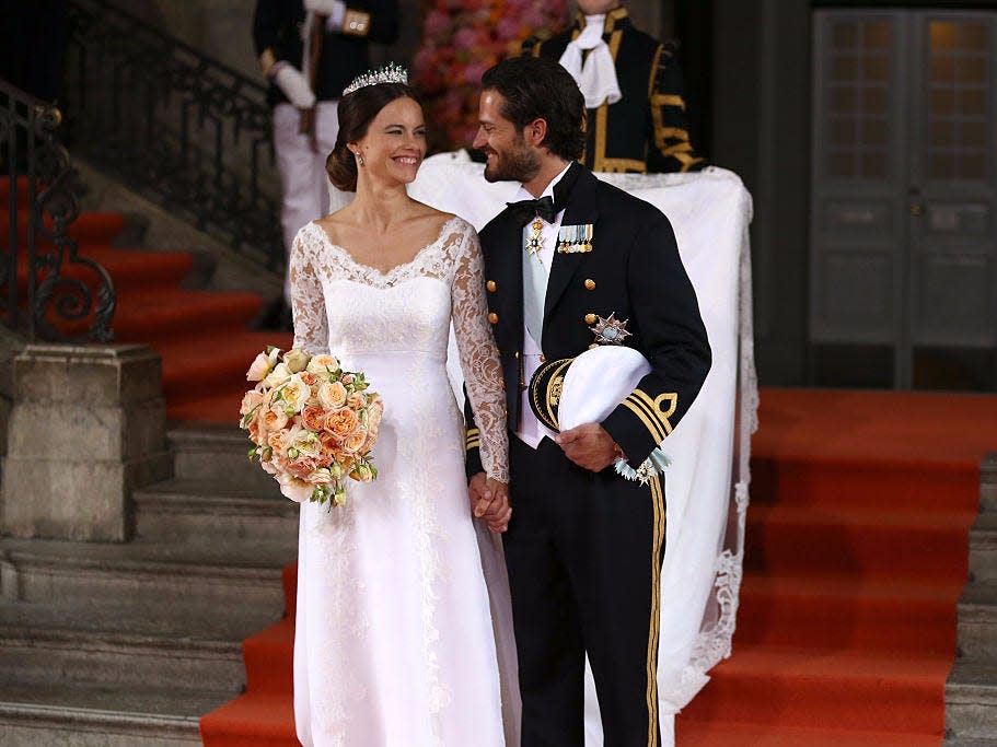 Prince Carl Philip of Sweden and Princess Sofia on their wedding day.