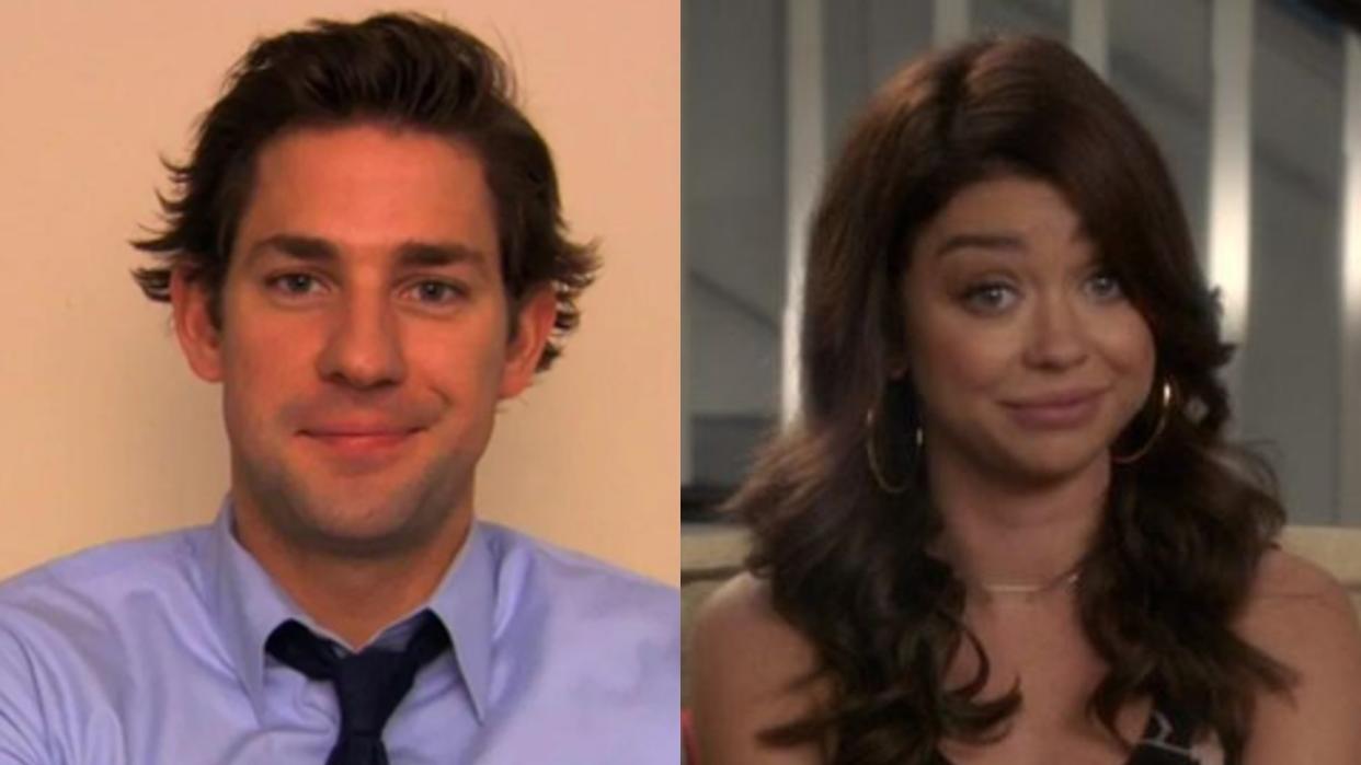  L to R: John Krasinski in The Office/Sarah Hyland in Modern Family. 