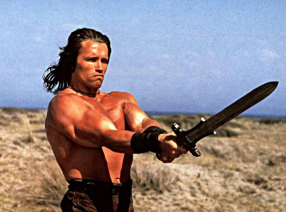 An Werken mit Arnold Schwarzenegger sollte man sich ohnehin nicht vergehen. Noch deutlicher wird dies bei diesem Prachtstück von Film. Als wortkarger Krieger "Conan" machte Arnold Schwarzenegger nicht nur dank Bräunungscreme und Melkfett eine blendende Figur, er feierte auch seinen Durchbruch als Charaktermime in Hollywood. (Bild: Concorde)