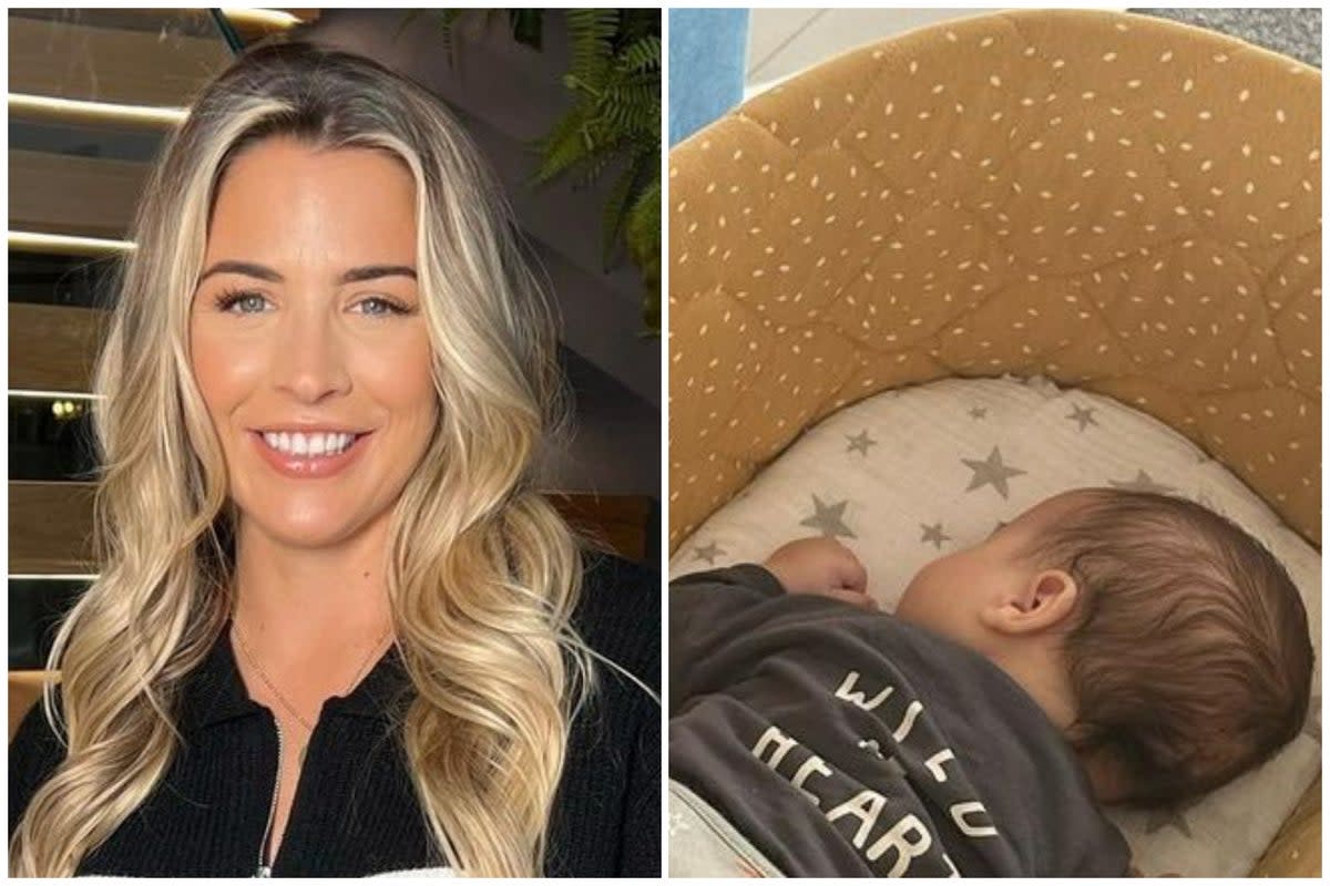 Gemma Atkinson has responded after being mum-shamed over a picture of her baby son  (ES Composite)
