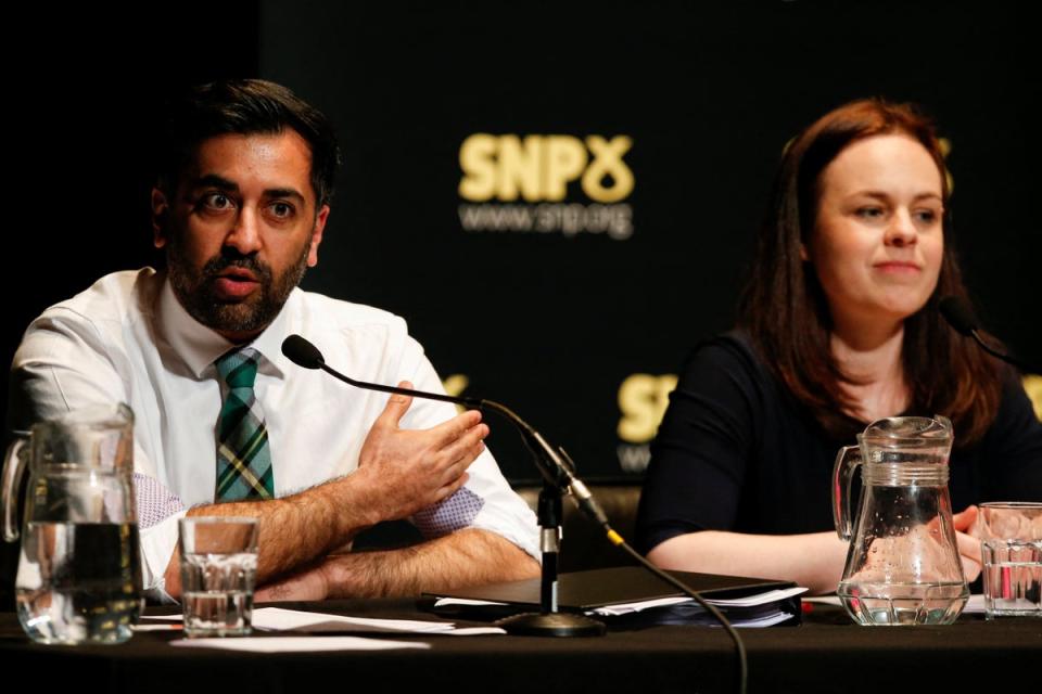 SNP leadership candidates Humza Yousaf and Kate Forbes (PA Wire)