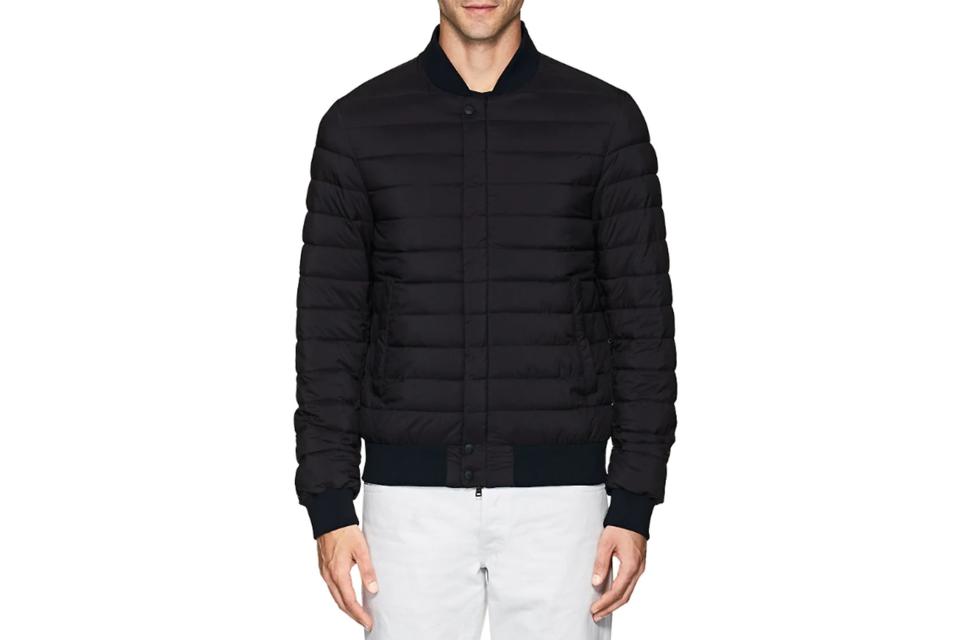 Herno channel-quilted insulated bomber jacket