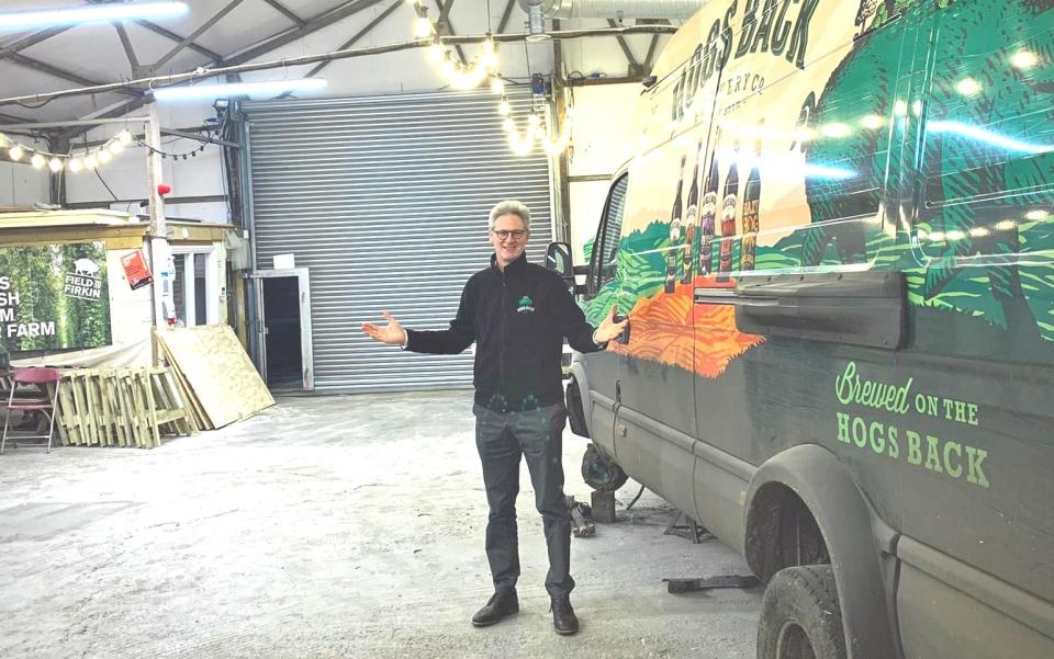 Rupert Thompson of Hogs Back Brewery hopes it will be used as a vaccination centre