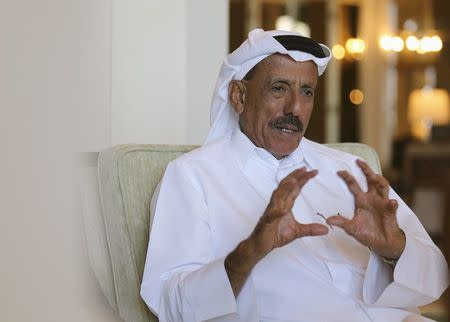 Khalaf Ahmed Al Habtoor, Chairman of the Al Habtoor Group, gestures during an interview with Reuters in Dubai January 9, 2016. REUTERS/Ashraf Mohammad