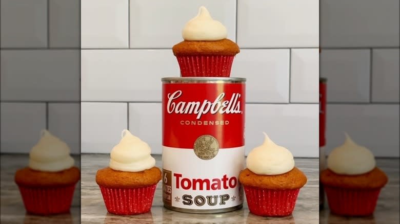Tomato soup cupcakes