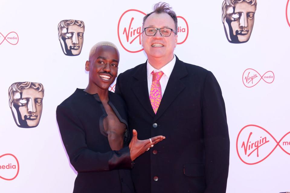 Ncuti Gatwa and Russell T Davies attend the Virgin Media British Academy Television Awards (Dave Benett)