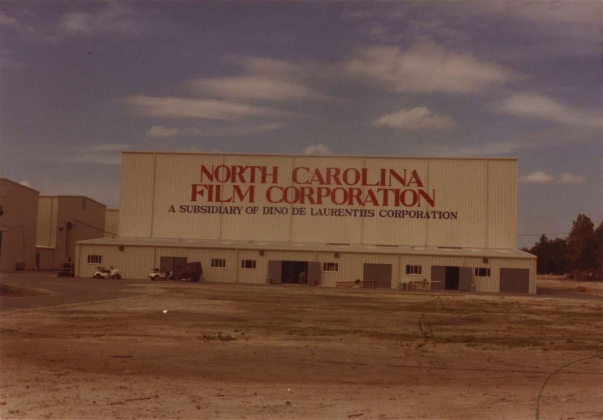 Shot of Wilmington's film studio built by Dino De Laurentiis in 1984.