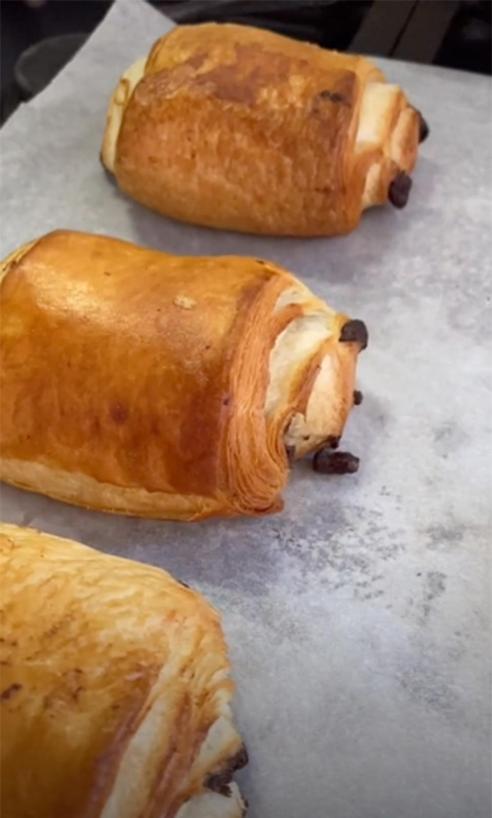 A TikTok video of Coles Frozen Bake At Home Pain Au Chocolat 6 Pack by @lucyhelenak