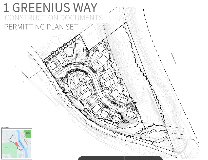 A map of the 1 Greenius Way subdivision.