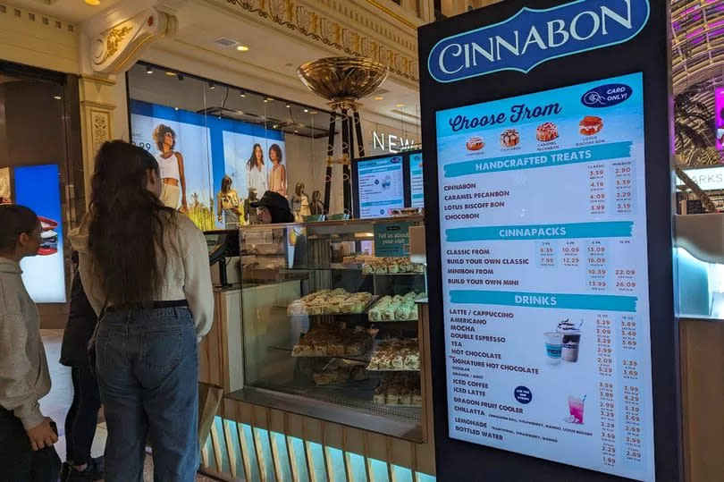 People were queuing late at night when Cinnabon first opened at The Trafford Centre last month