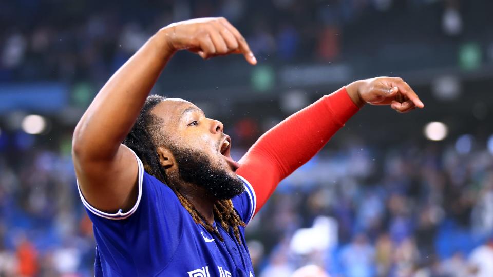Toronto Blue Jays superstar Vladimir Guerrero Jr. let everyone know they were in his arena after he walked-off the New York Yankees at Rogers Centre on Monday. (Getty Images)