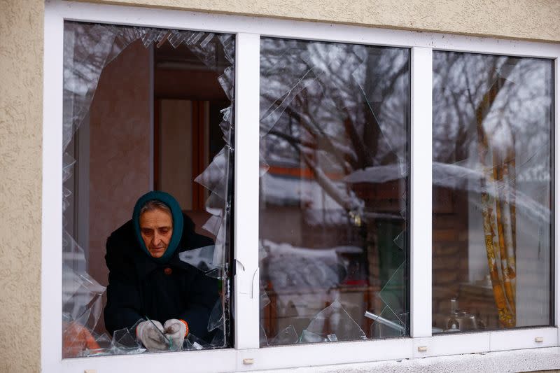 Aftermath of a Russian missile strike in Kyiv