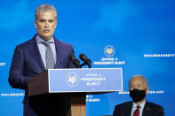 FILE - Jeff Zients, who has been selected serve as coordinator of the Covid-19 response and counselor to the President, speaks during an event at The Queen theater in Wilmington, Del., Tuesday, Dec. 8, 2020, to announce President-elect Joe Biden's health care team. (AP Photo/Susan Walsh, File)