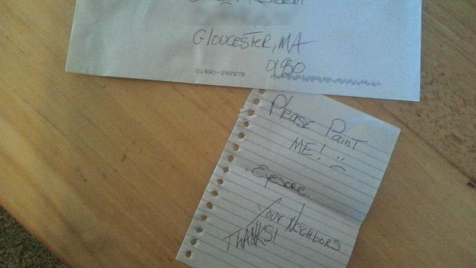 The 'hurtful' anonymous note the couple received