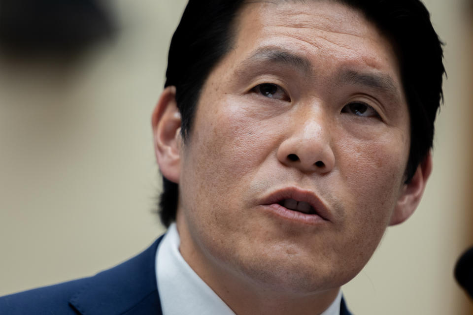 Robert Hur testifies at a House Judiciary Committee hearing in Washington on Tuesday.