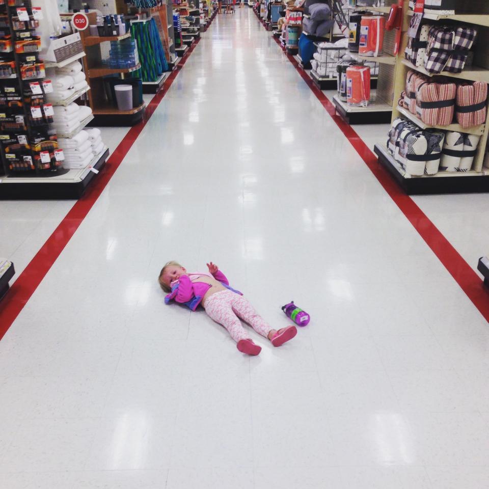 "Shopping at Target with a 3-year-old."