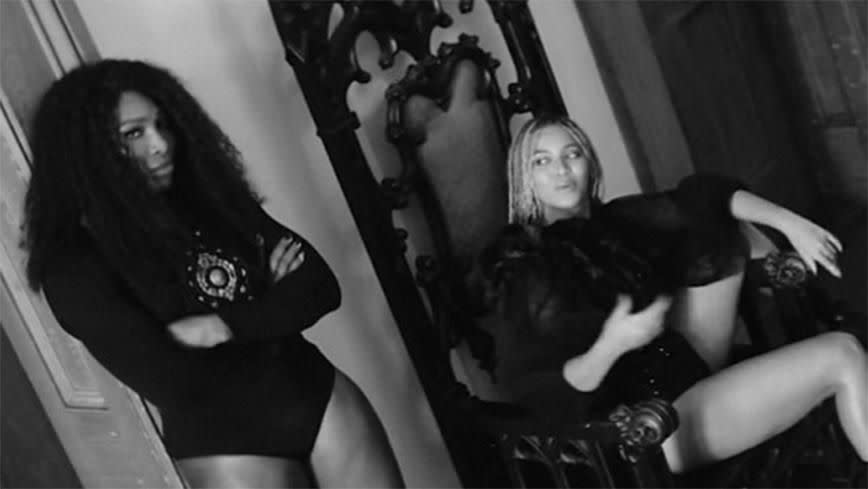 Serena Williams and Beyonce. Photo: Vevo