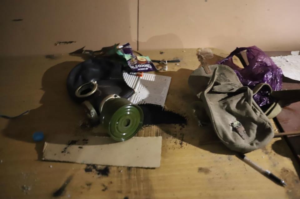 <div class="inline-image__caption"><p>Gas masks used for torture in Izyum police station.</p></div> <div class="inline-image__credit">Tom Mutch</div>